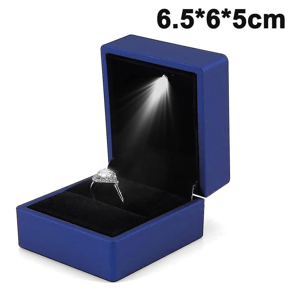 Beautiful Gift Lighted Ring Box Earring Ring Gift Case Wedding Ring Jewelry Display
