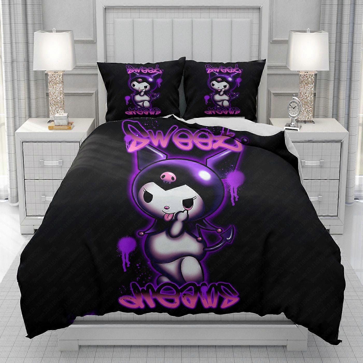 Påslakan män kvinnor/barn barn tryck tecknad sängkläder set täcke säng mjuk