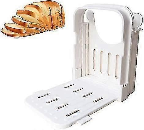 رف تقطيع الخبز ، سائق ساندويتش / توست متعدد الوظائف ، تقطيع يدوي قابل للطي وقابل للتعديل محمول باليد لتقطيع 4 سماكات من الخبز Q