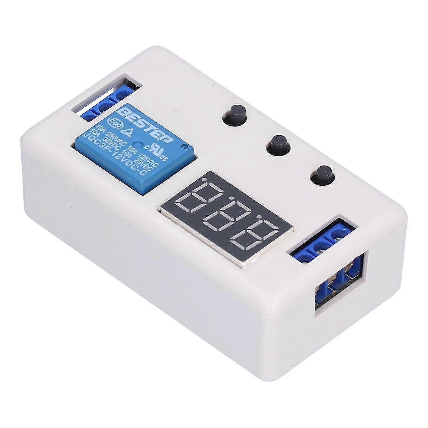 Timer Relay Plastic 1 Way Permenent Memory Switch Adjustable Electronic Component DC 12V