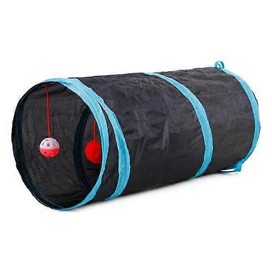 Yousheng Funny Pet Cat Kitten 2 Holes Tunnel Collapsible Ball Tube Play Training Toy