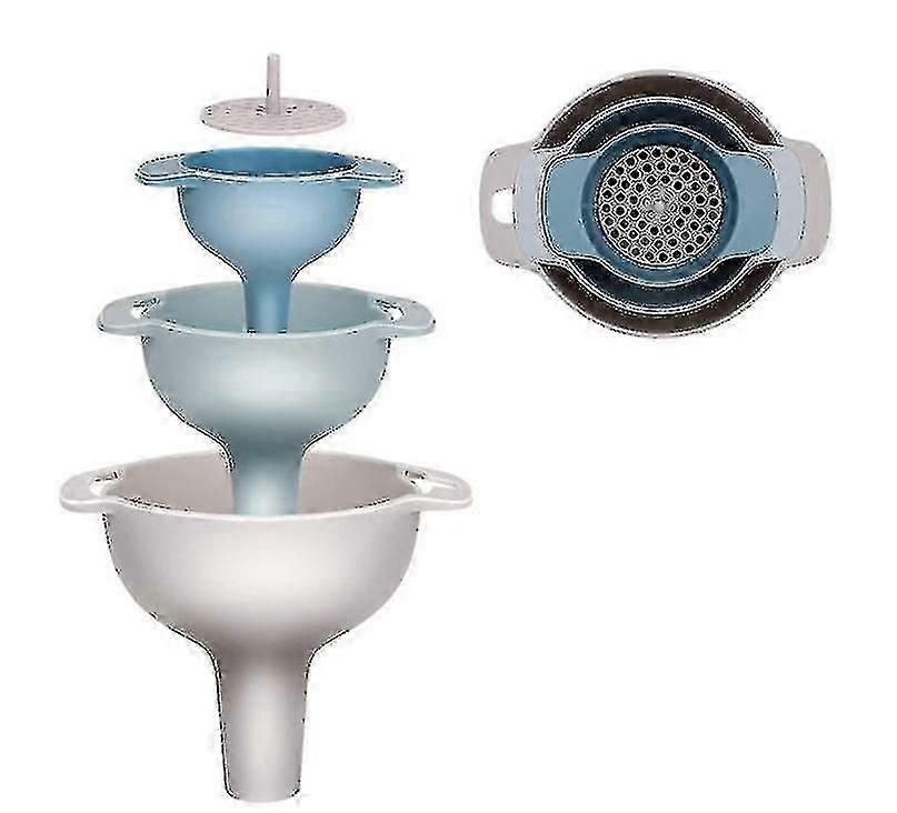 Funnel Set, Kitchen Funnel, Small/medium/large Funnel For Filling Bottles With Liquids, Fluids, Dry Ingredients And Powders (1 Piece, Mixed Colors)