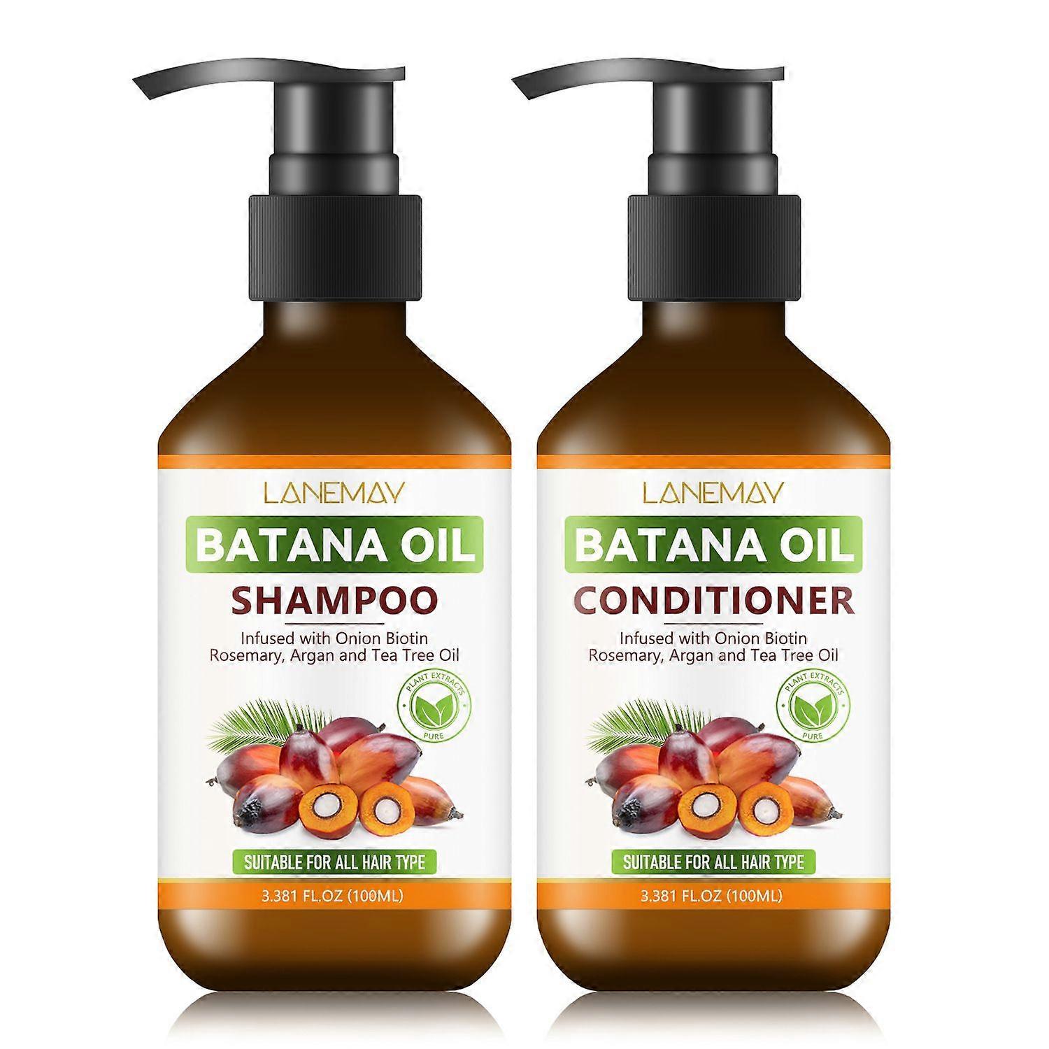 Το Batana Oil Shampoo and Conditioner for Hair Growth, Anti-Thinning &; Deep Moisturizing καθαρίζει και βοηθά στην ενδυνάμωση αδύναμων και εύθραυστων μαλλιών για γυναίκες Me