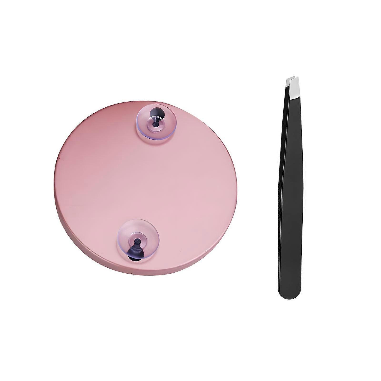 Makeup Mirror Kit Glass Can Magnify Multiple Times Including 2 Suction Cups And 1 Makeup Tweezer