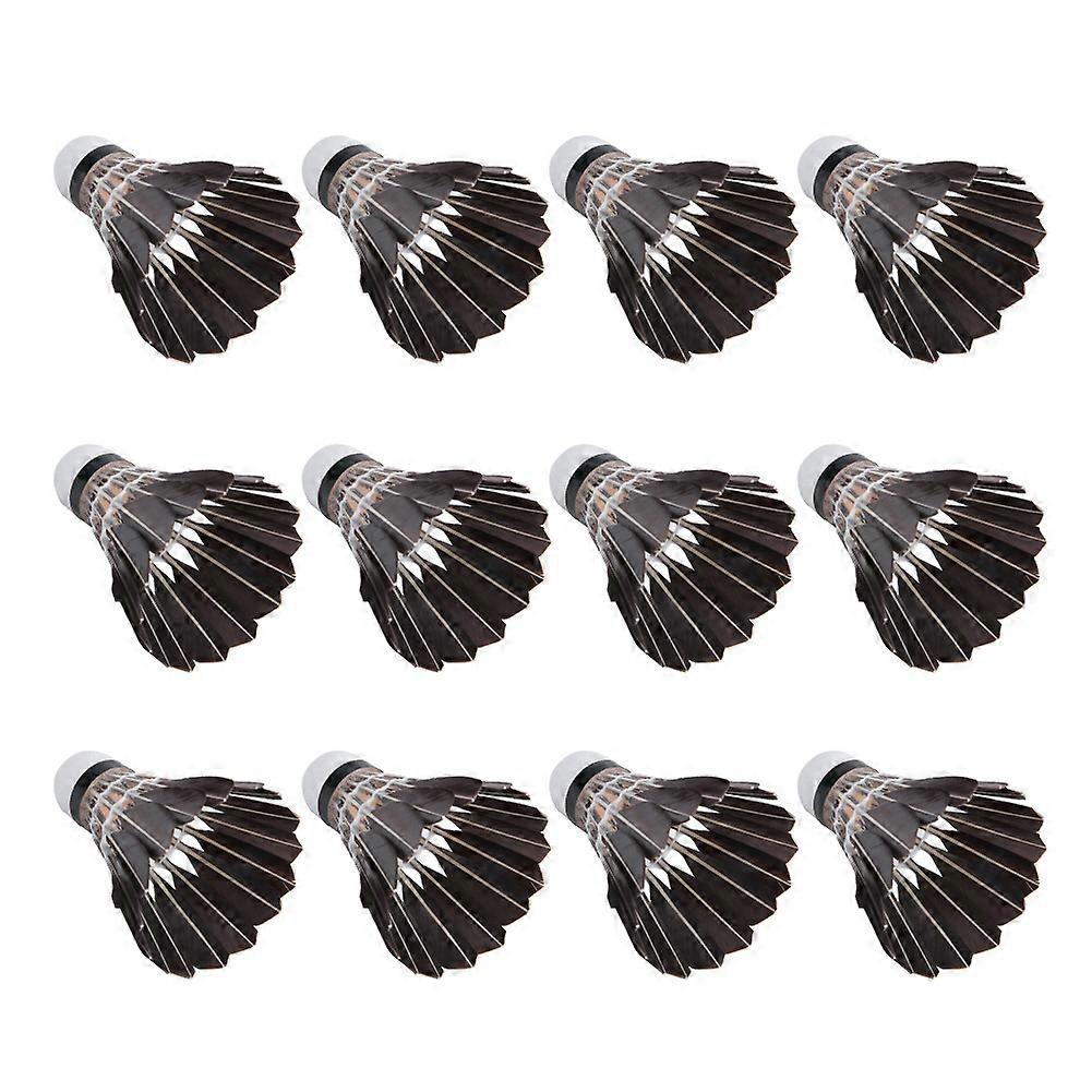 Feather Badminton Shuttlecocks High Resistance Stable Flight Durable Duck Goose Feather Balls Smooth And Soft Rotation Tested Indoor Outdoor Use