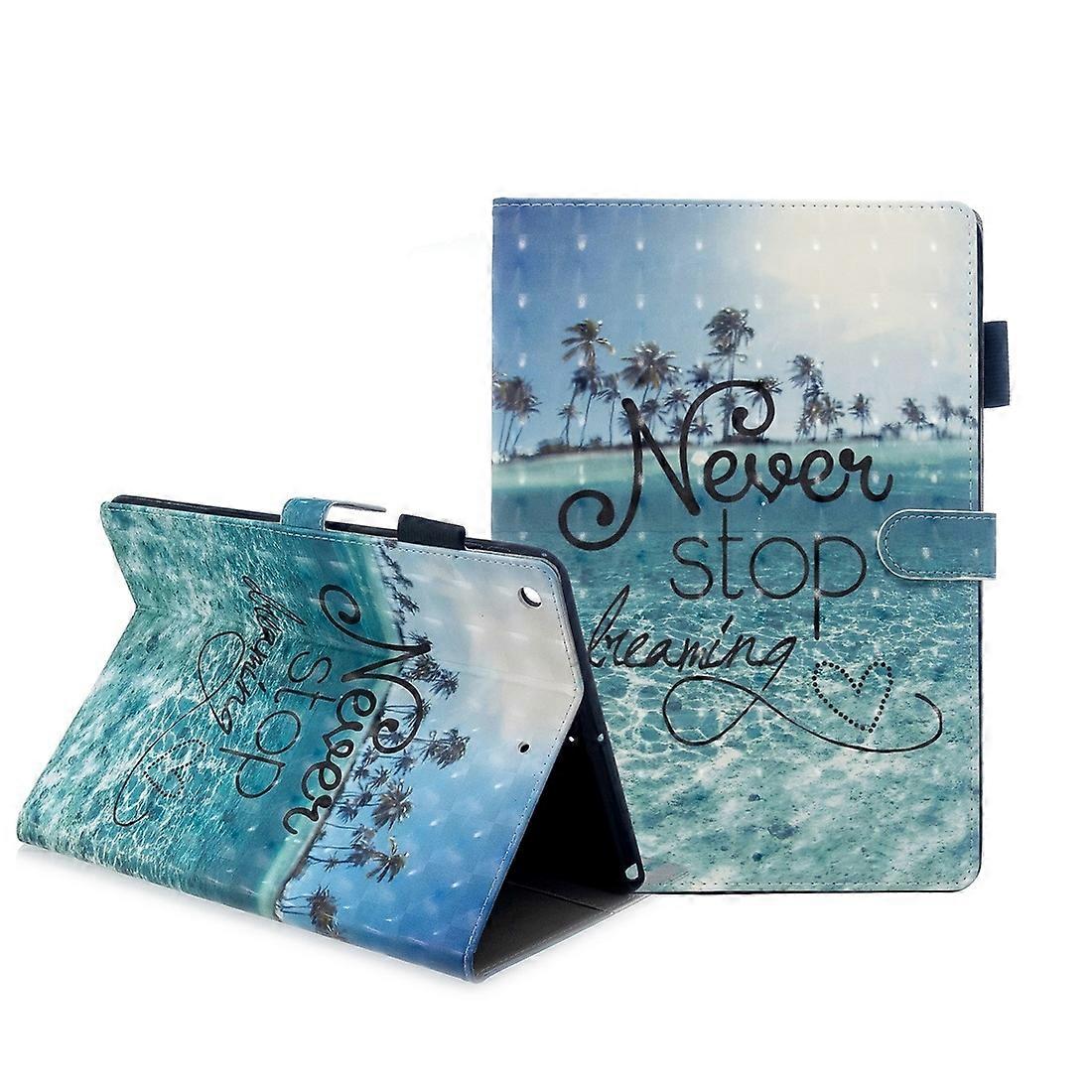 3D Embossing Pattern Horizontal Flip Leather Case with Holder & Card Slots & Wallet For iPad 10.2