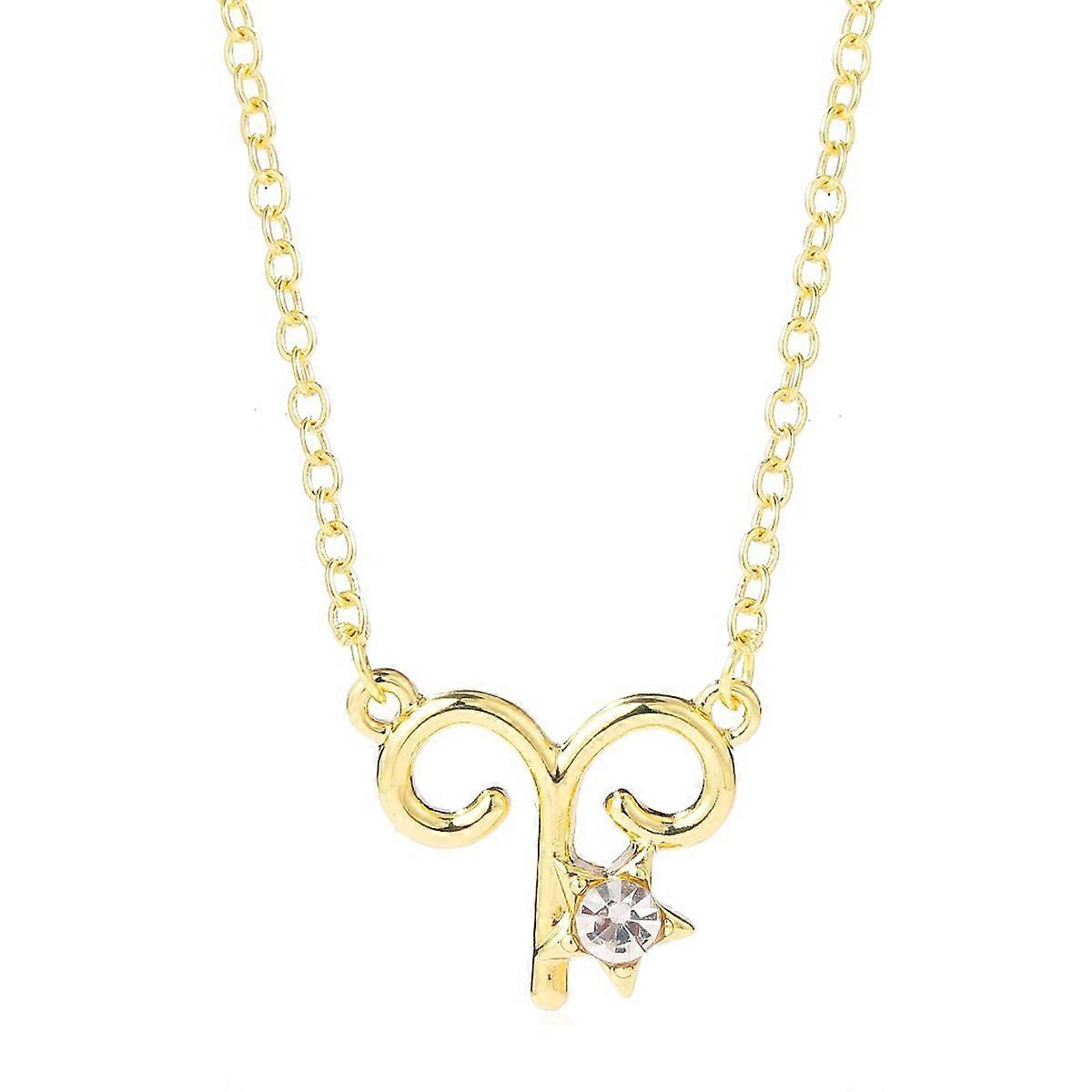 Zodiac Pattern Pendant Clavicle Chain Zodiac Diamond Necklace
