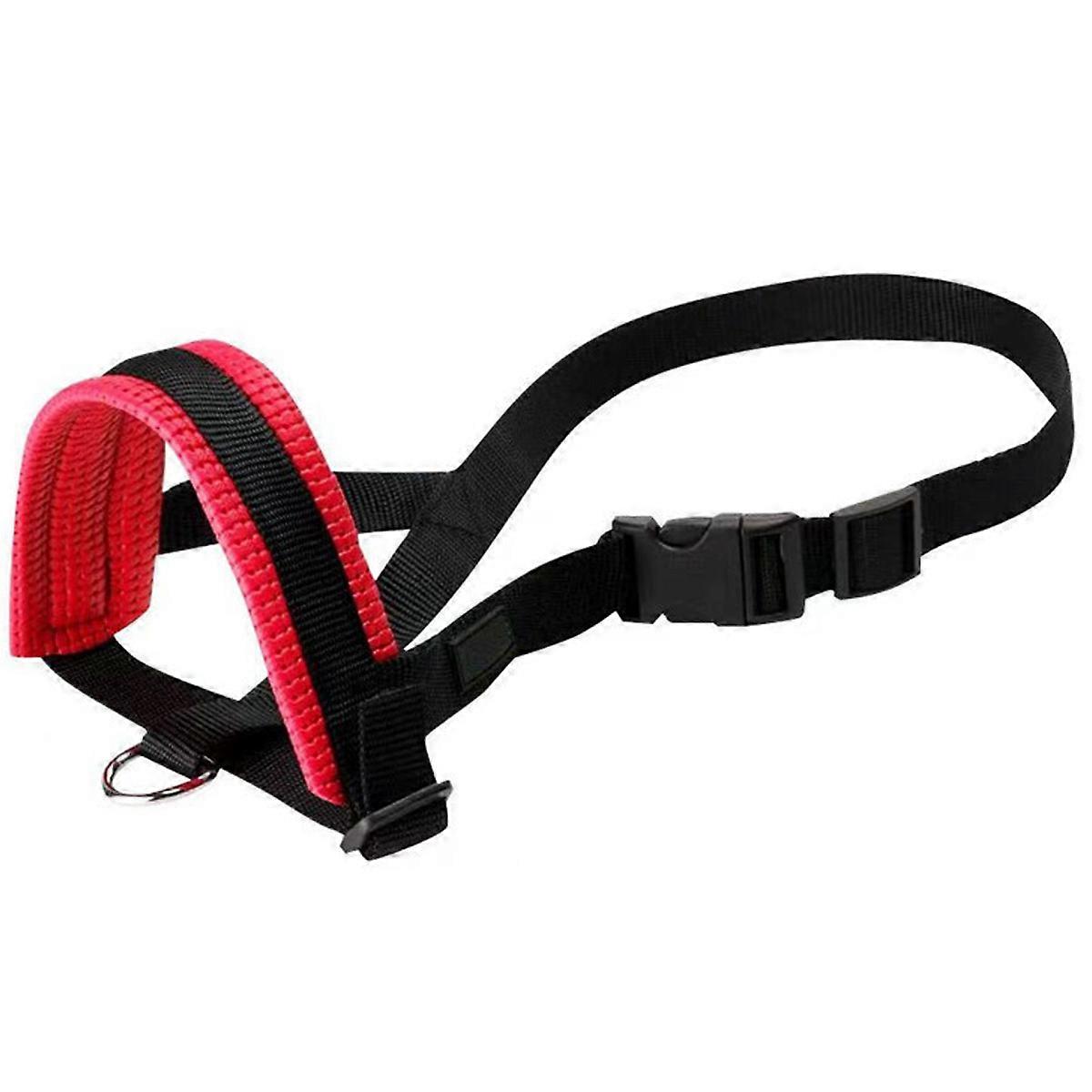 XXL RedDog Muzzle Nylon Soft Padding, Adjustable Loop, Black