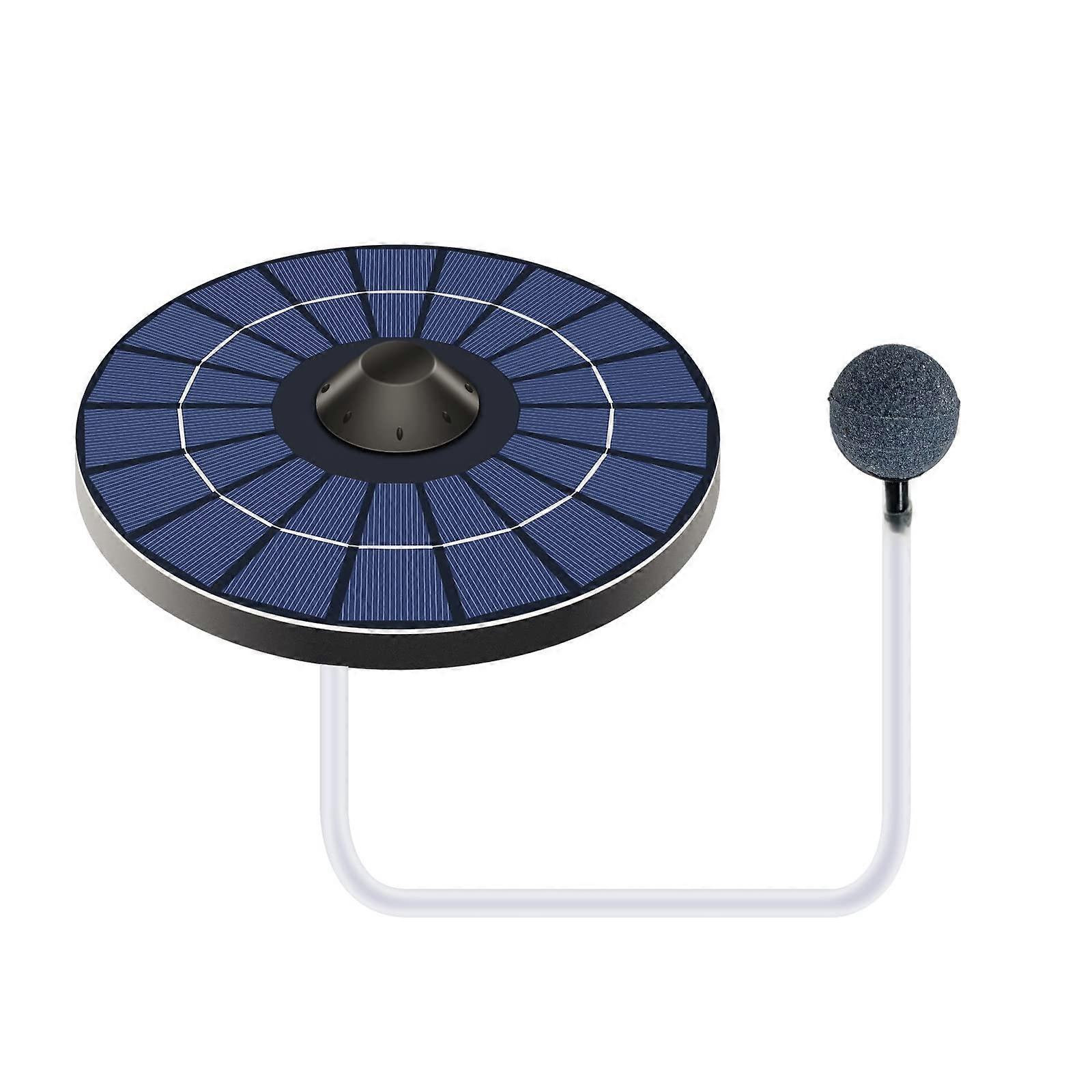 Solar Pond Aerator Oxygen Pump with Air Hose and Bubble Stone Floating Water Pond Aerator Fish Tank Oxygenator