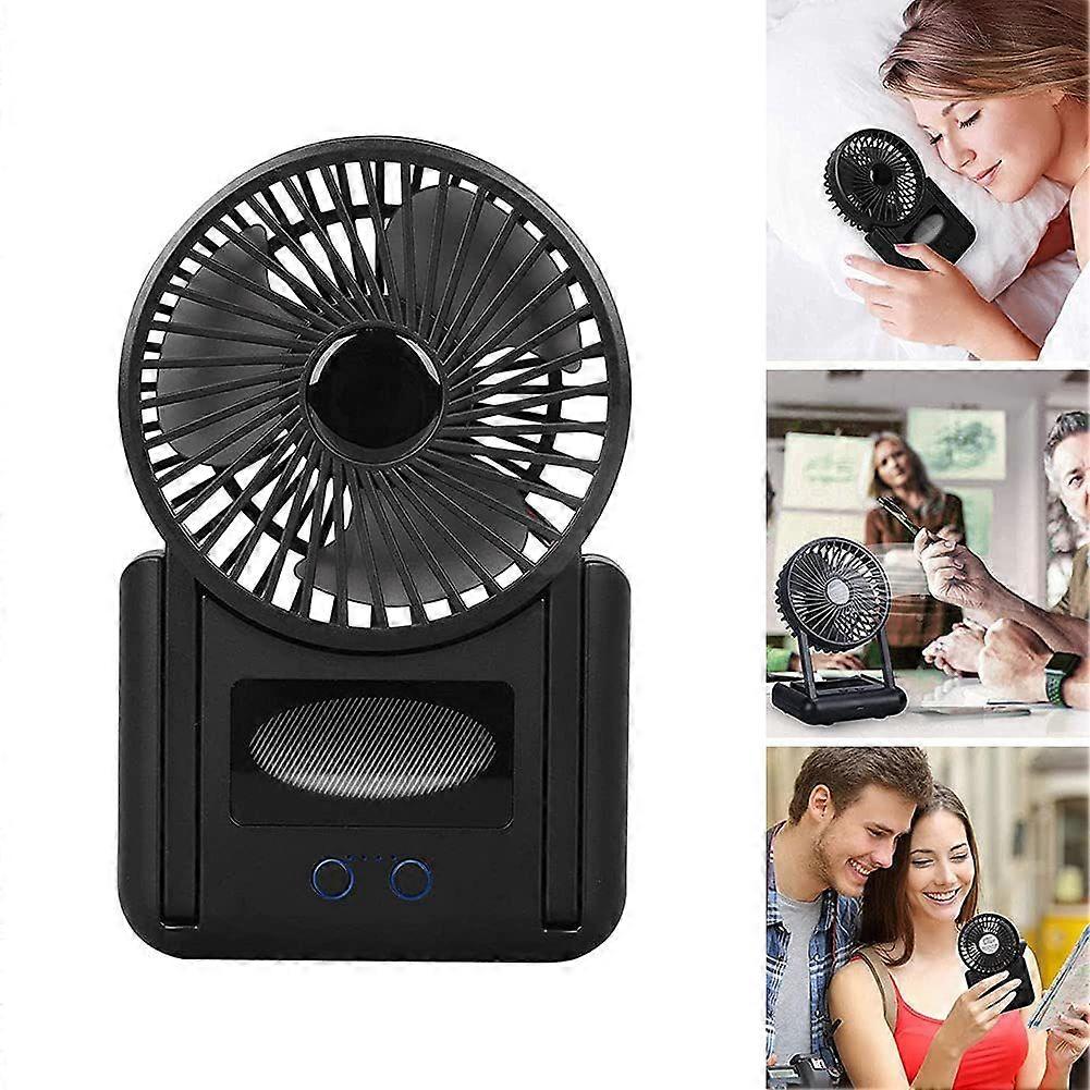 Foldable Silent USB Table Fan (Black)