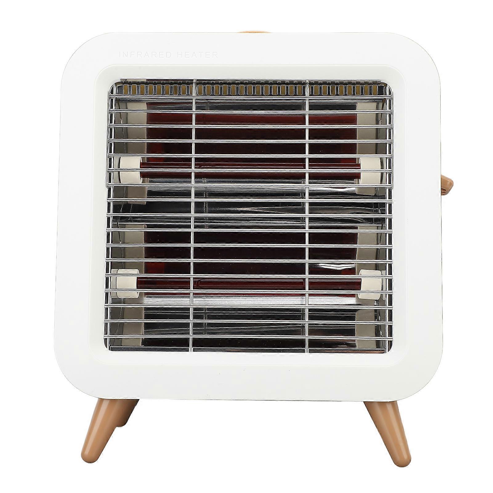 Portable Electric Space Heater 550W Safe Quiet Heater Fan Mechanical Control Desktop Infrared Heater