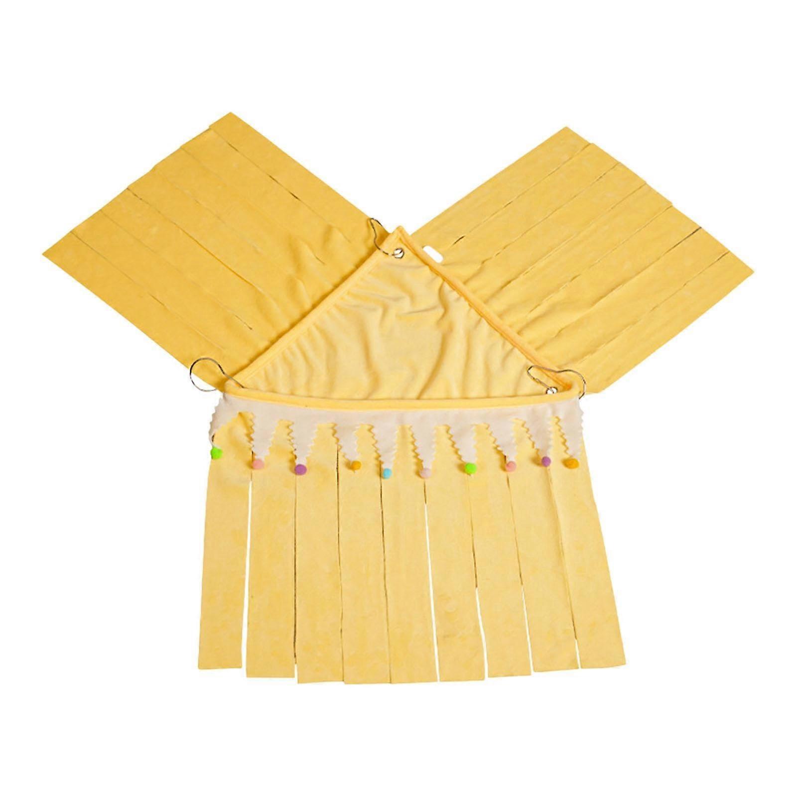 Pets Cage Corner Hideout Small Animal Hideout Creative Playground Resting Nest Guinea Pig House for Chinchilla Mice Cat Squirrel, Yellow, S