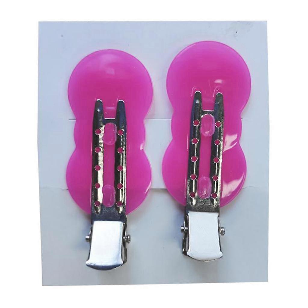 ヘアクリップなし - スタイリストに使用される2ピースラバーヘアクリップ - メイクアップ用