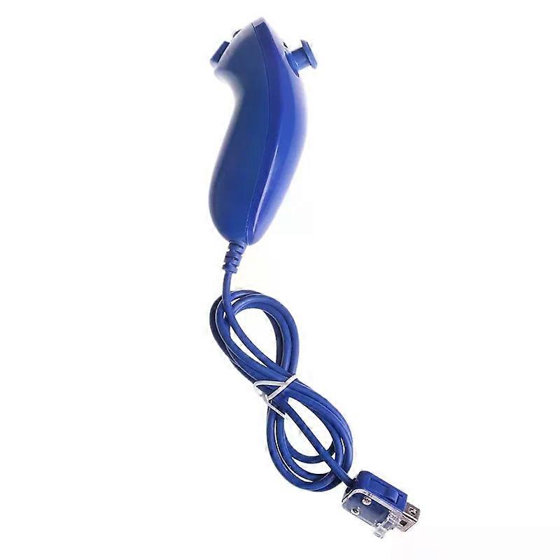 Nunchuck Nunchuk Manette de jeu vidéo Télécommande compatible pour compatible pour console Wii 5 couleurs ping
