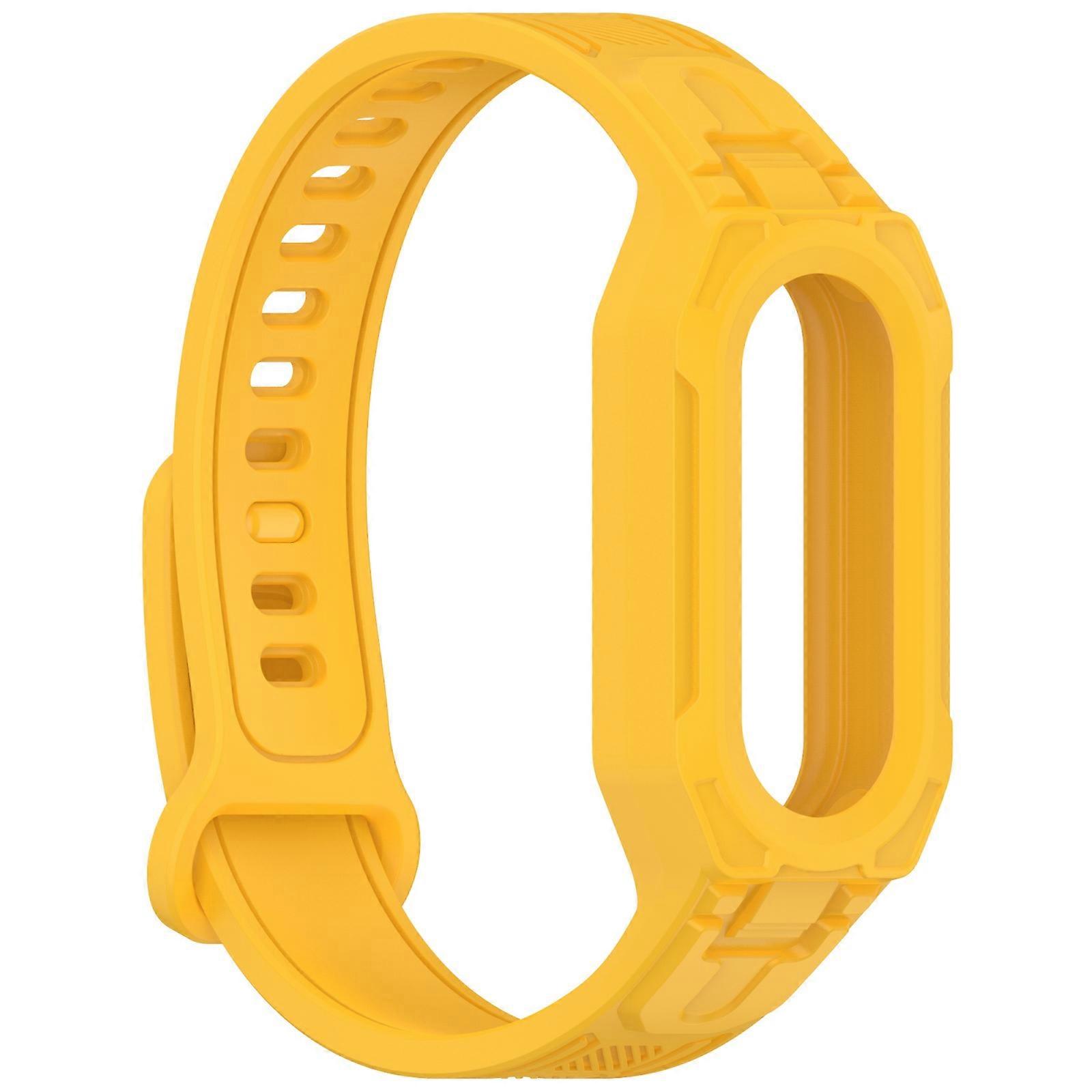 Silicone Wristbands Easy to Install & Comfortable Fit Silicone Straps Flexible & Smooth for Intelligent Band 9 & 8 Use Yellow