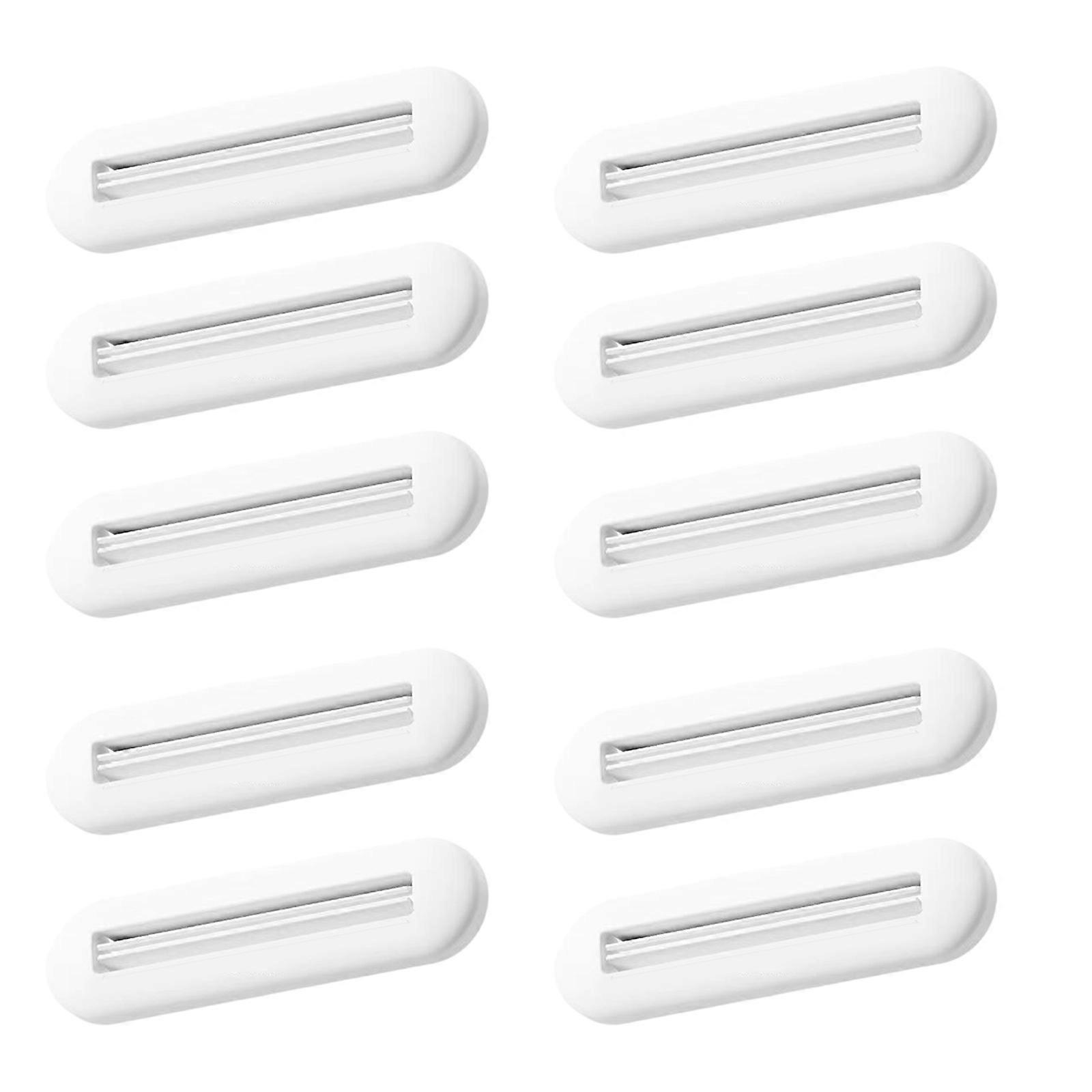Pack of 10 Plastic Toothpaste Squeezer Face Cleanser Hand Cream Tube Clip Roller for Efficient Use and Minimal Waste