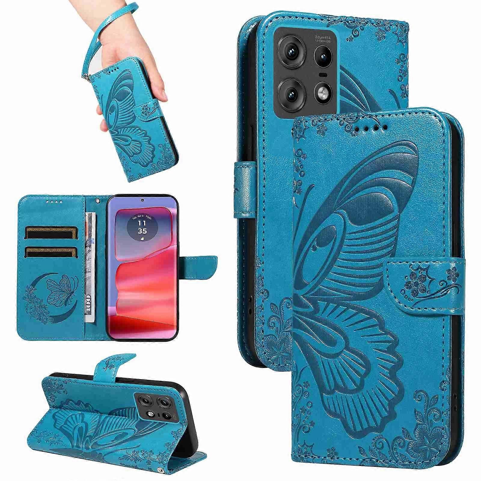 Swallowtail Butterfly Embossed Leather Phone Case