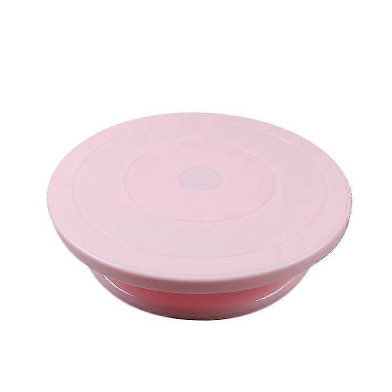 1 Piece Pink Rotating Cake Turntable Smoothly Revolving Cake Stand for Cake Decorating Kit Display