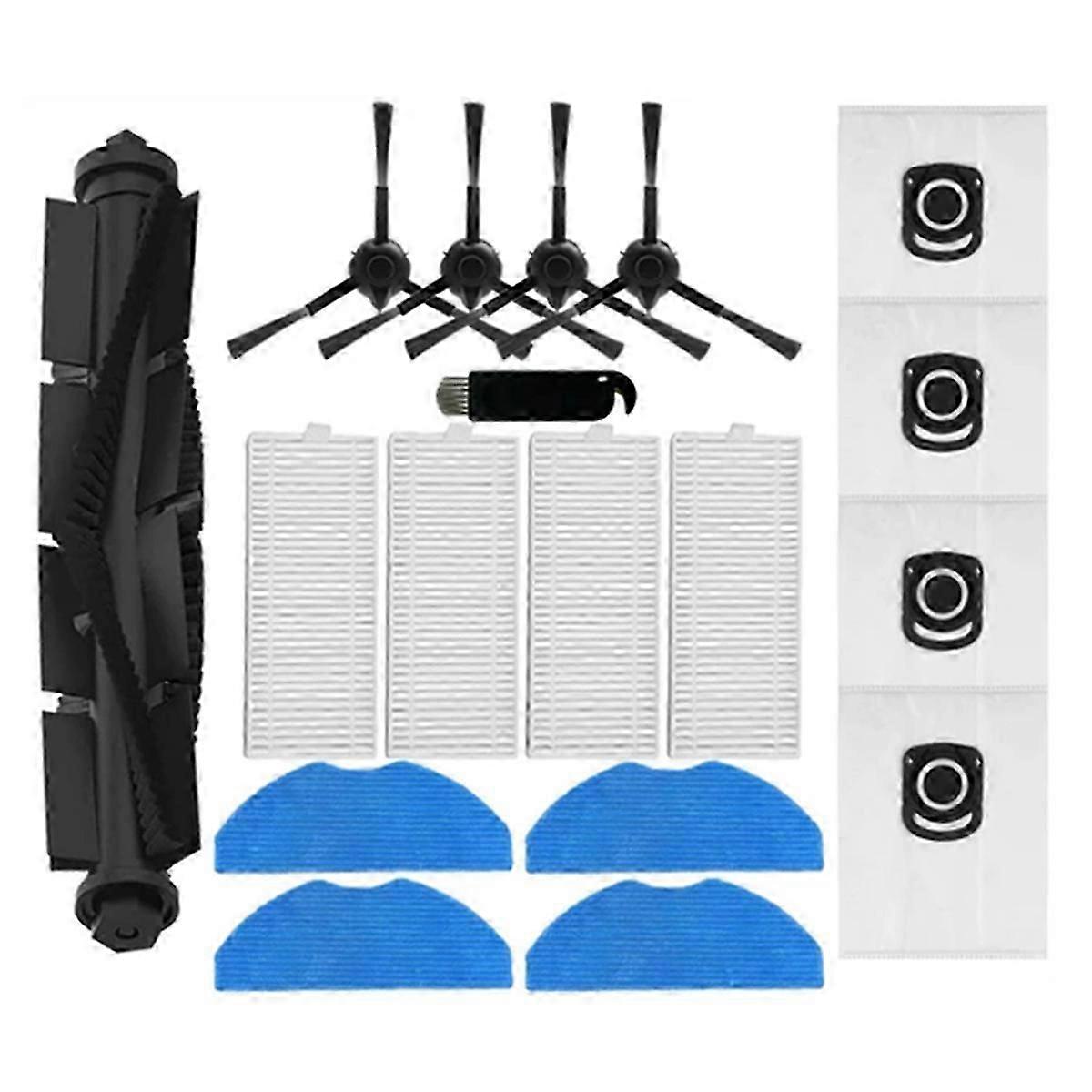 För X-Plorer Serie 75 S+ RG8597W robotdammsugare Huvudsidoborste HEPA-filter Moppduk Dammbehållare