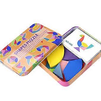 Ironbox Packing Tangram Puzzle Box Early Learning Jigsaw Learning Shape for Creative Toy Interactive Parent-Children G