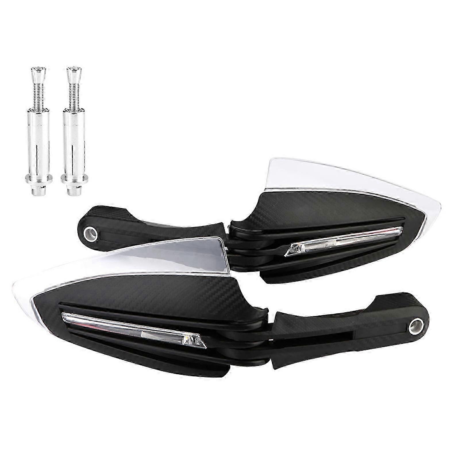 2pcs 7/8" Universal Motorcycle Hand Guards LED Turn Signal DRL Indicator Protector