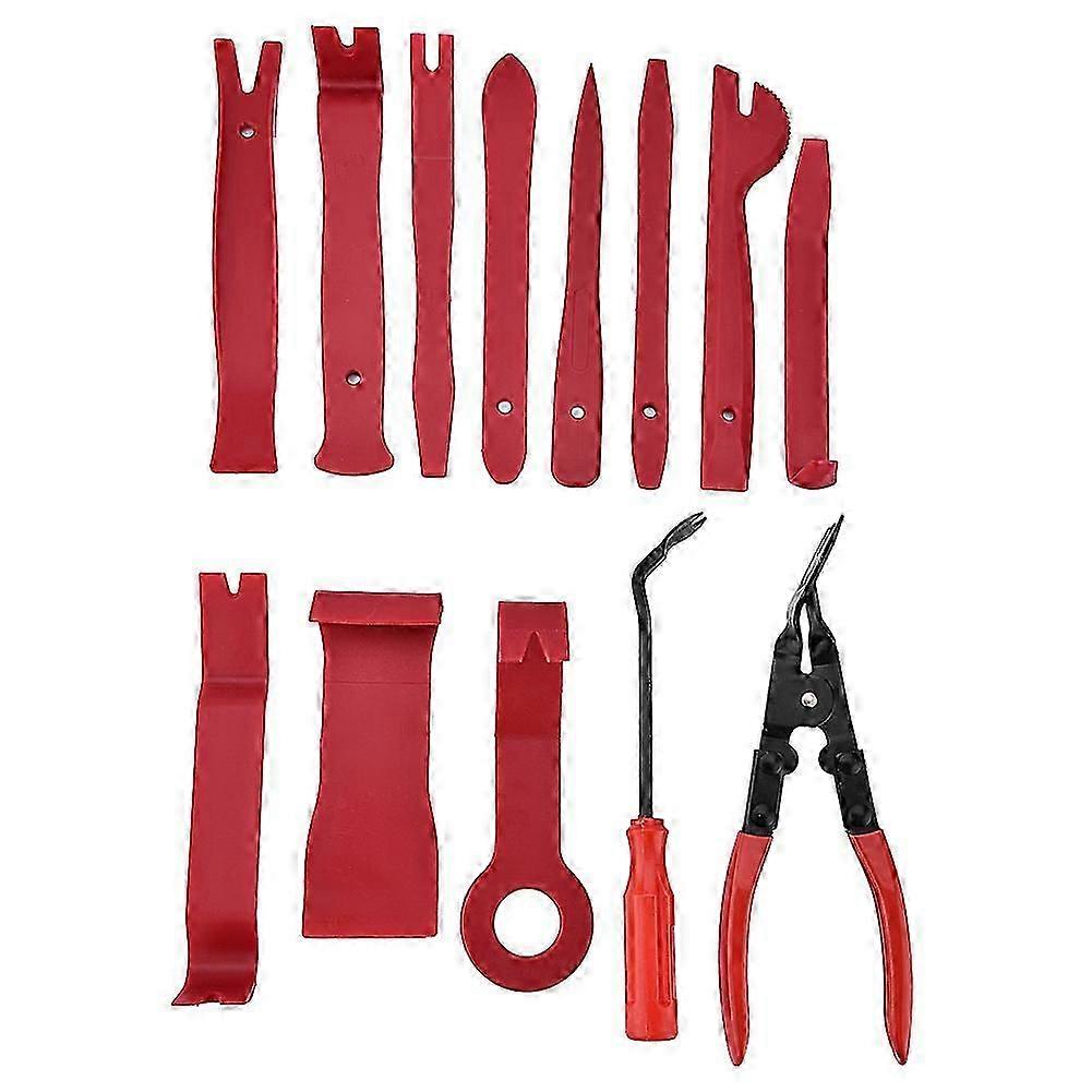 13Pcs Universal Car Door Panel Trim Dashboard Clips Pliers Fastener Removal Tools Kit