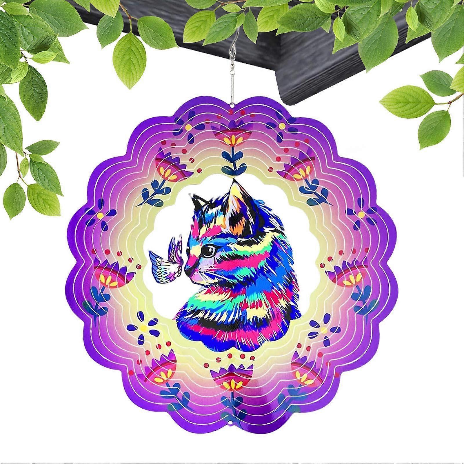 Elegant cat decor, Wind spinner, sweet cat decorations Ref: 7867