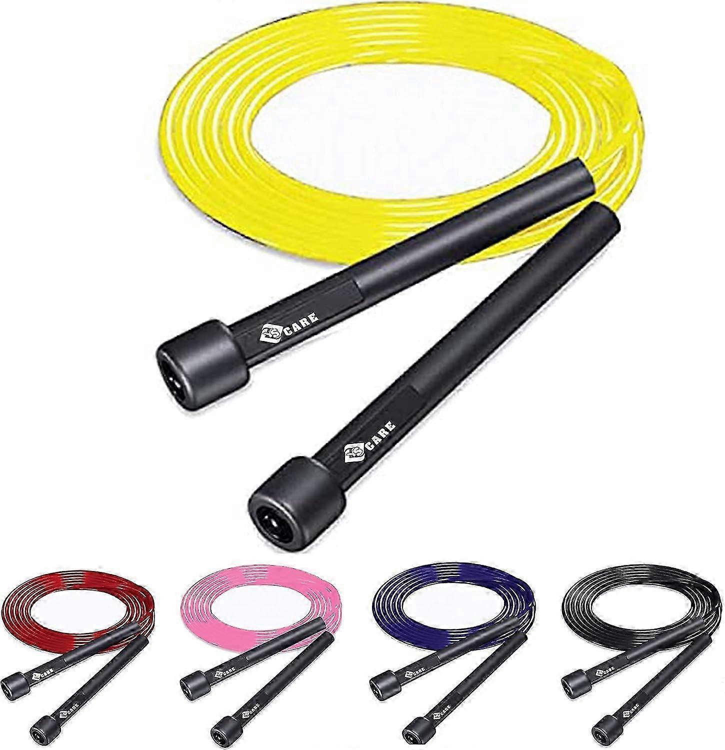 スポーツ縄跳び - フィットネストレーニングのための縄跳び、脂肪燃焼、ワークアウト - 黄色