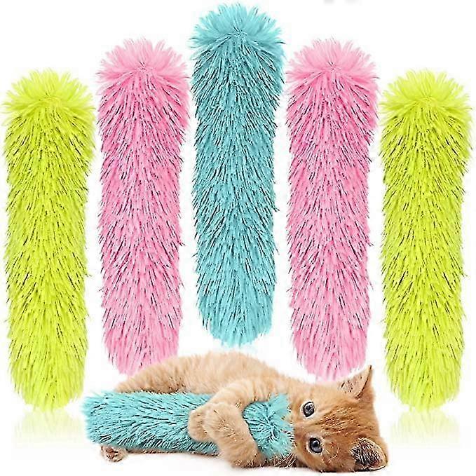 2025 6 Pcs Catnip Toys Interactive Cat Kicker Toy Plush Fabric Cat Kick Toy Sticks Chasing Chewing Exercising Catnip Filled Cat Toys Cat Chew Toy for