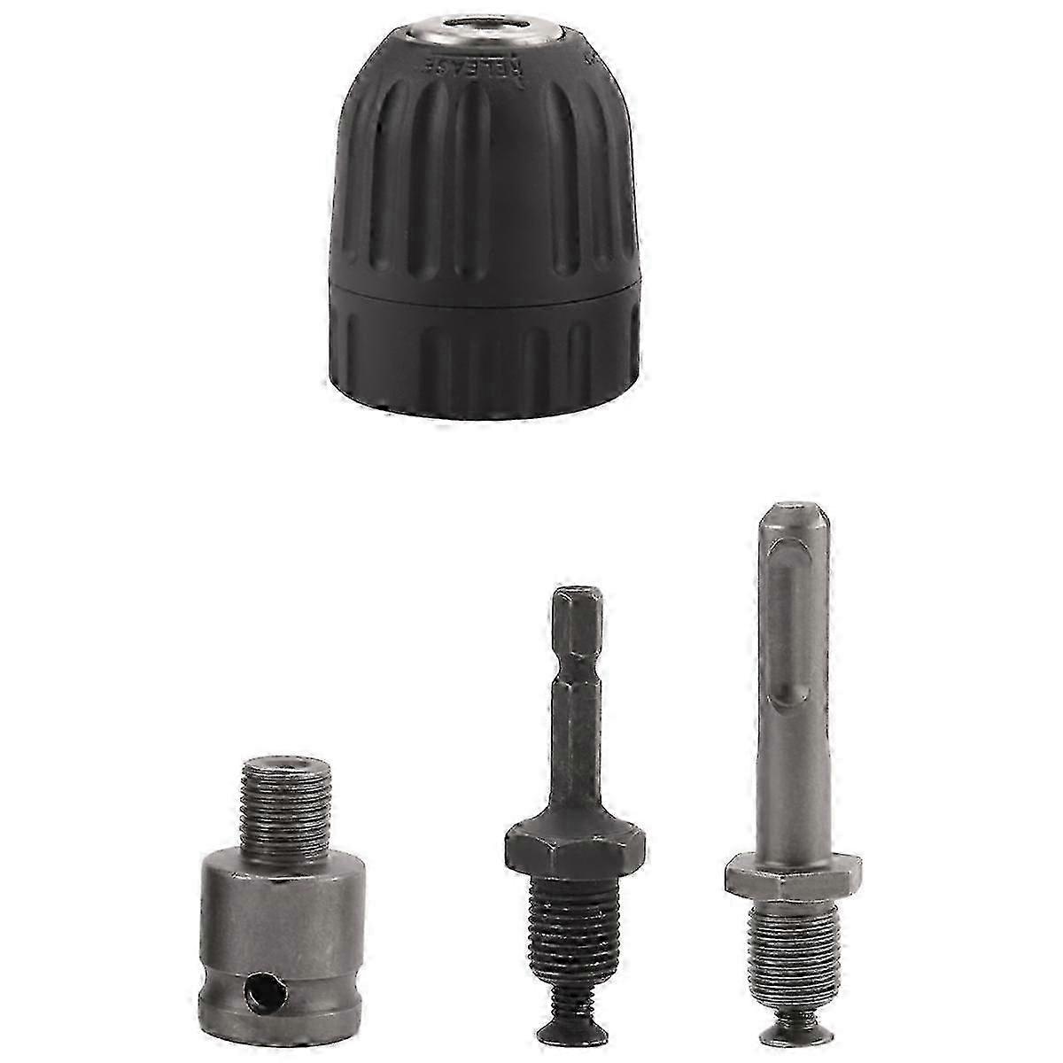 0.8-10mm Precise Keyless Drill Chuck Converter 3/8Inch-24UNF Thread Quick Change Adapter Compatible with SDS