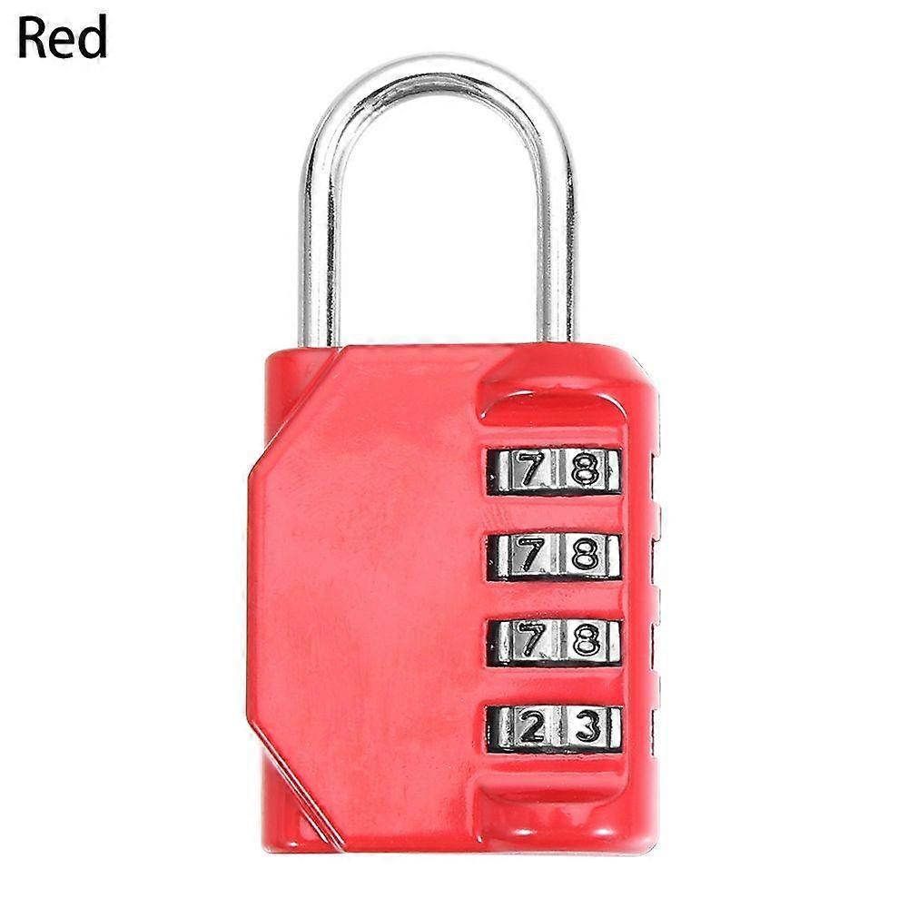 Combination Lock Resettable Waterproof Padlock Travel Accessories 4 Dial Digit Password Lock