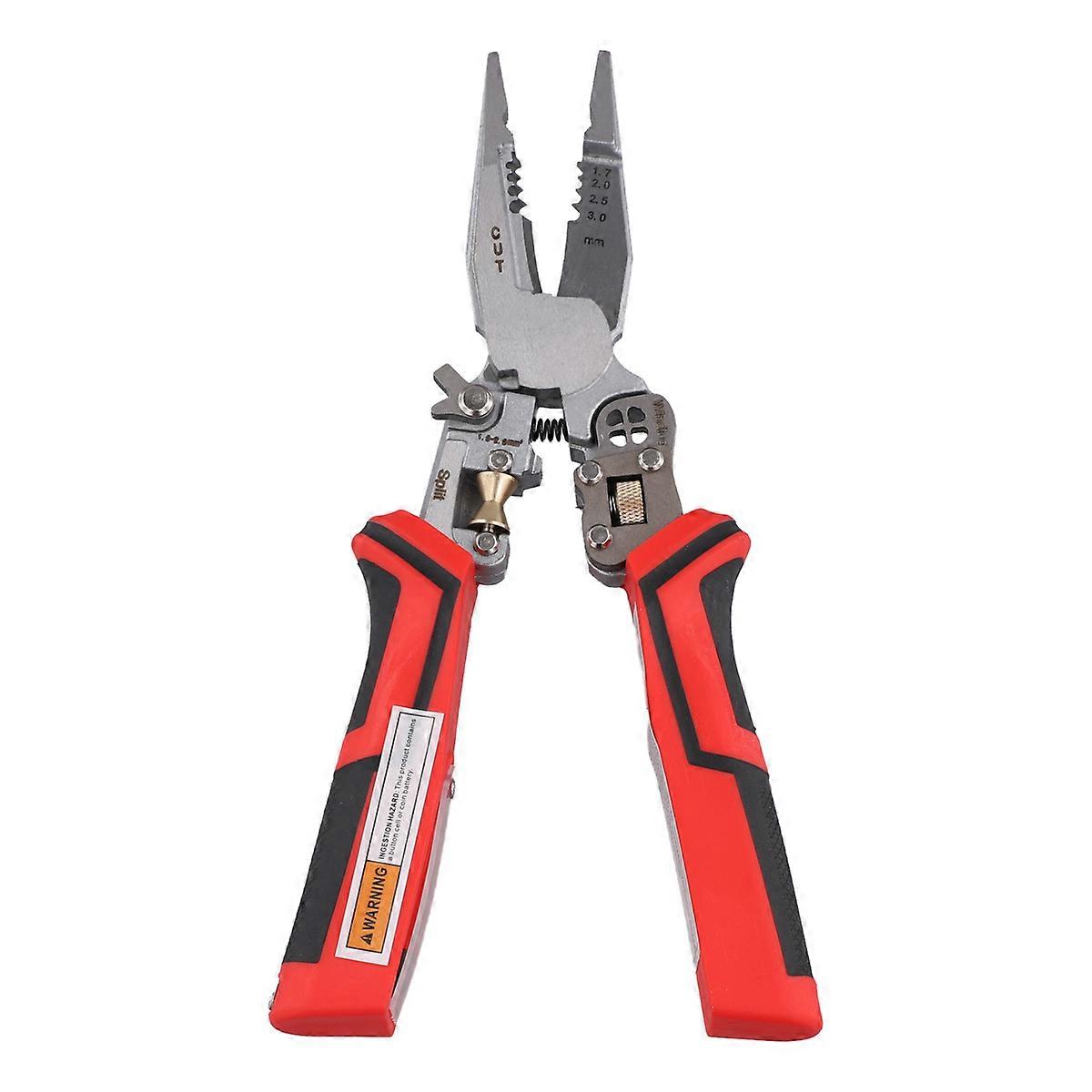 8-in-1Stripping Pliers with Voltage Tester Versatile Wire Stripping Pliers with Electricity Measure