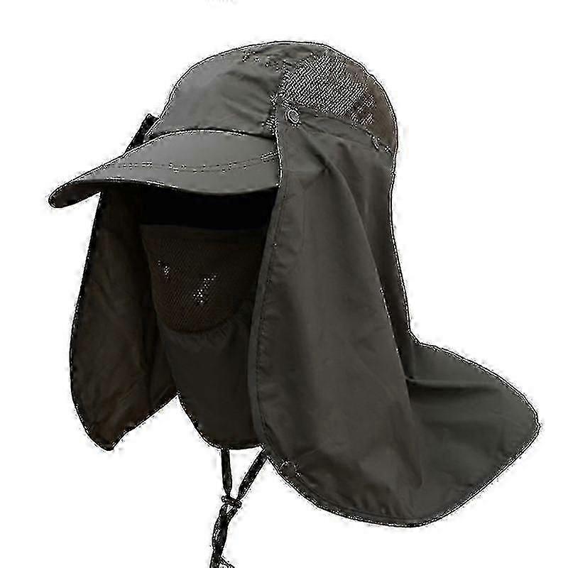 Uv Sun Protection Face Neck Flap Sun Cap, Summer HatC