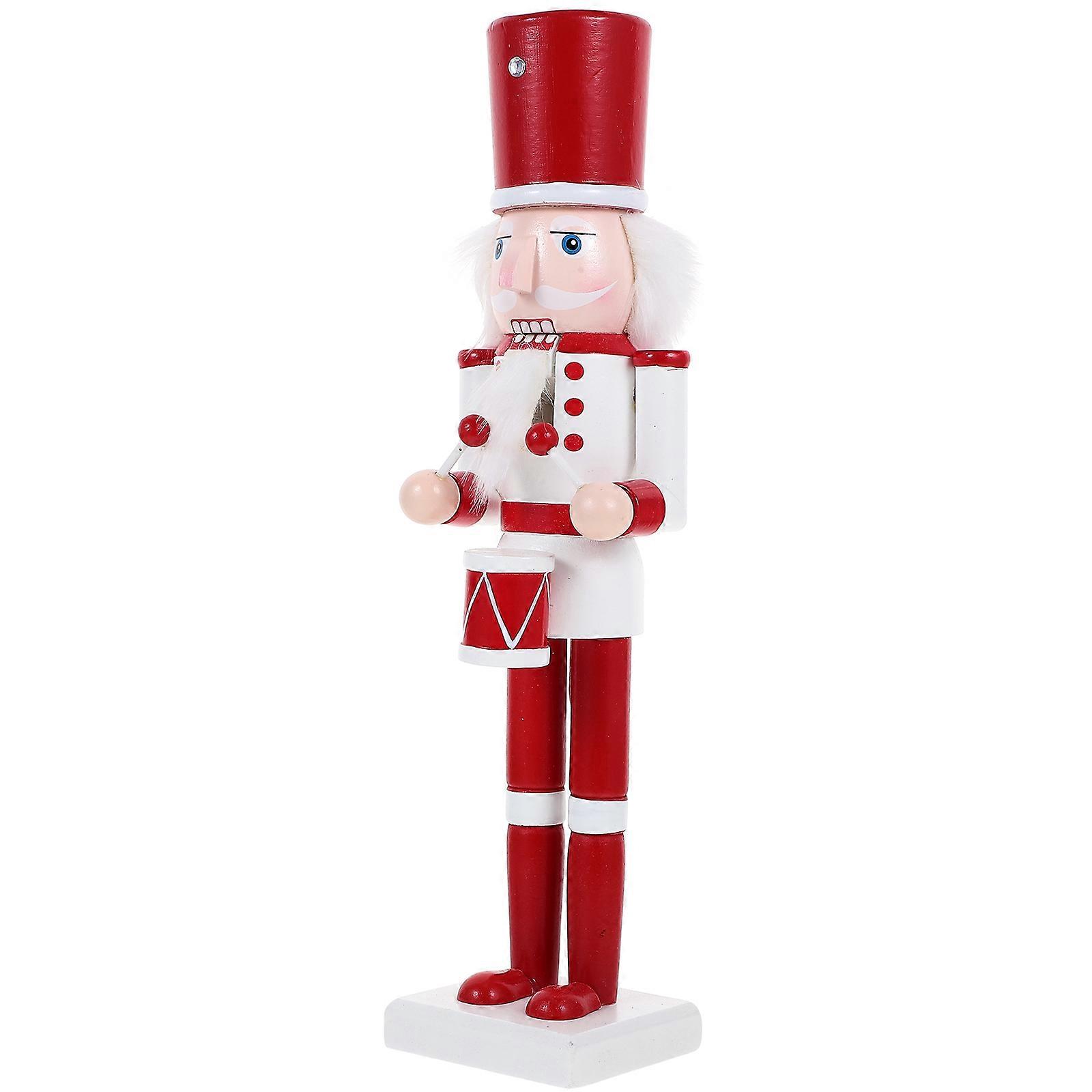 Decorative Nutcrackers Family Ornament Wooden Standing Soldier Multi-Colored 25X6.5X6.5CM 1Pcs