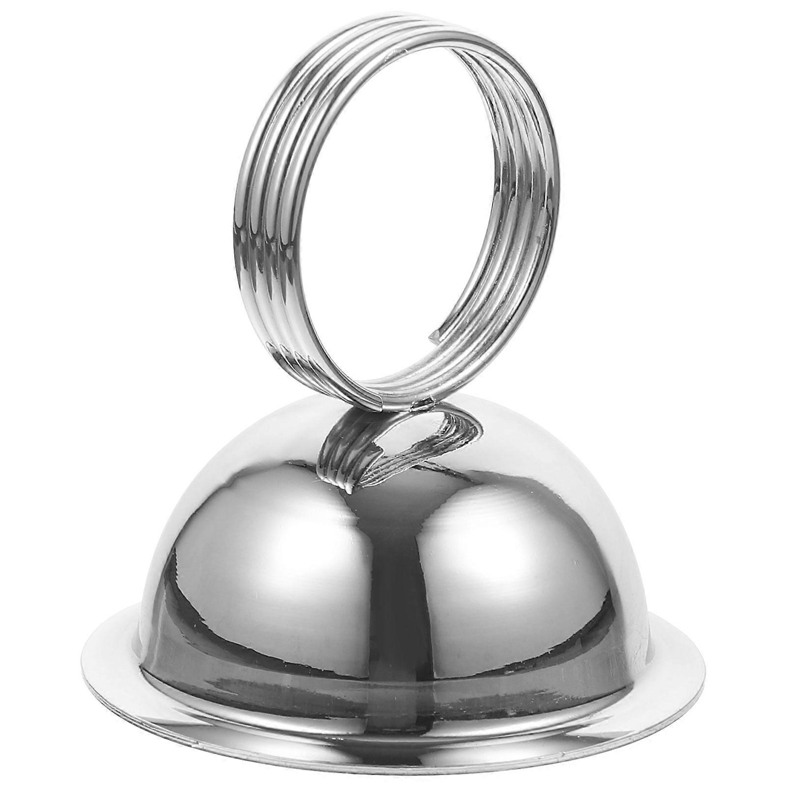 Table Numbers Holders Semicircle Place Card Holder Anniversary Celebration Silver 6.7X5.6X5.6CM Memo Clipping 1Pack