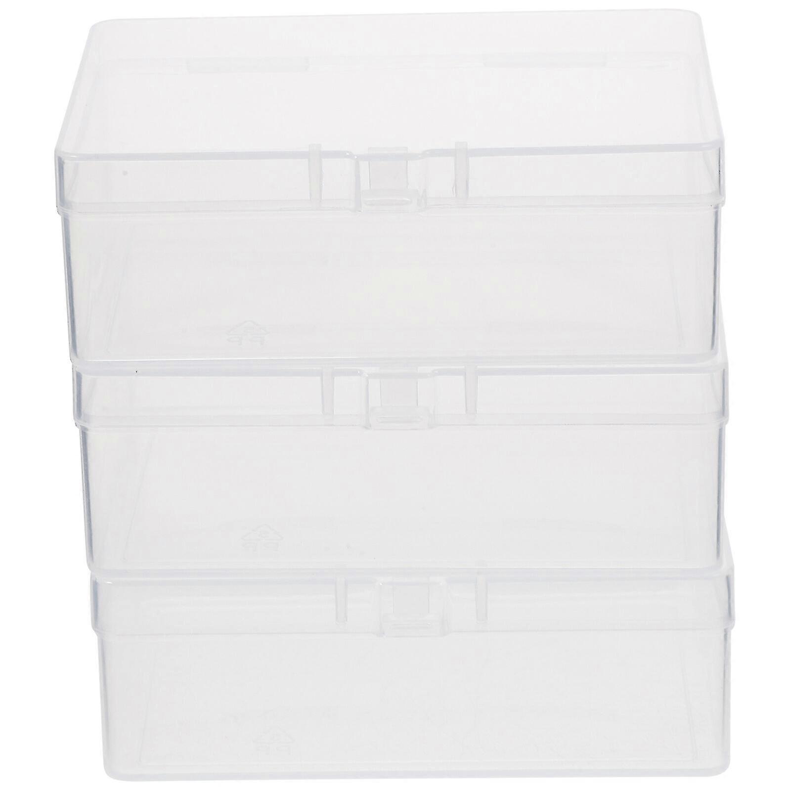 3 packs of transparent empty card boxes for playing game cards (10.00X7.00X3.50CM, transparent)