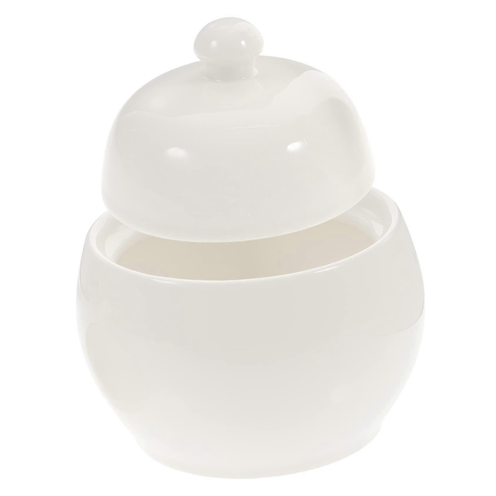 Highquality soup bowl made of ceramic with lid versatile steam pot for home and restaurant use 11X9.5X9.5CM Ref: 6031