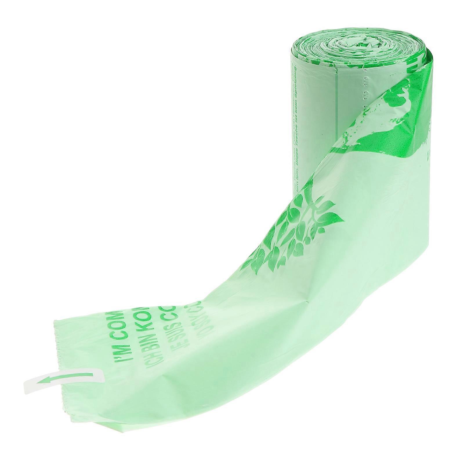 Small Garbage Bag Biototal Degradation Garbage Bag Restaurant Dormitory Plastic Flat Sealed Rolls 1Roll