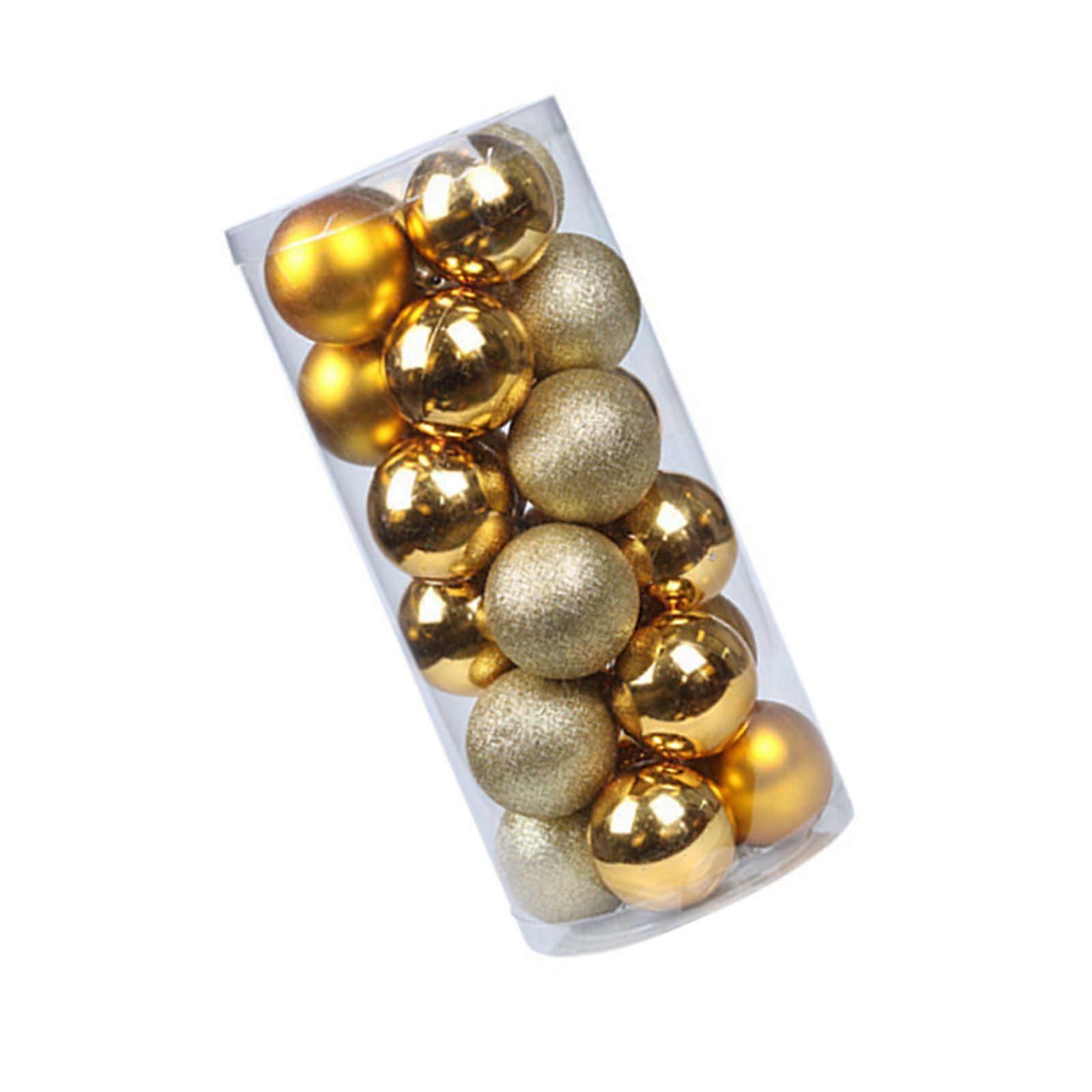 Christmas ball set for Christmas decorations, portable, shatterproof, ornament for tree and gold