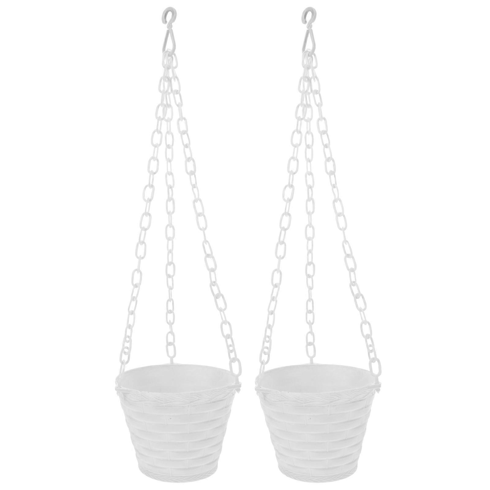 Plastic Hanging Flower Pots with Hooks – Durable Indoor Plant Containers for Balcony, Garden & Home Decor – Elegant Planters for Artificial Plants