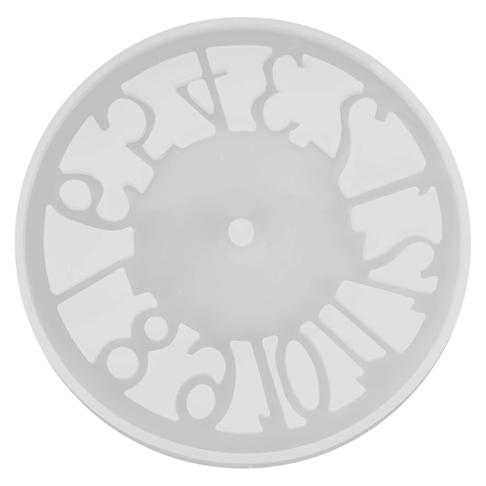 Clock Mold Silicone Manual Timepiece Tool For Craft Enthusiasts 15.5x15.5cm 1Set