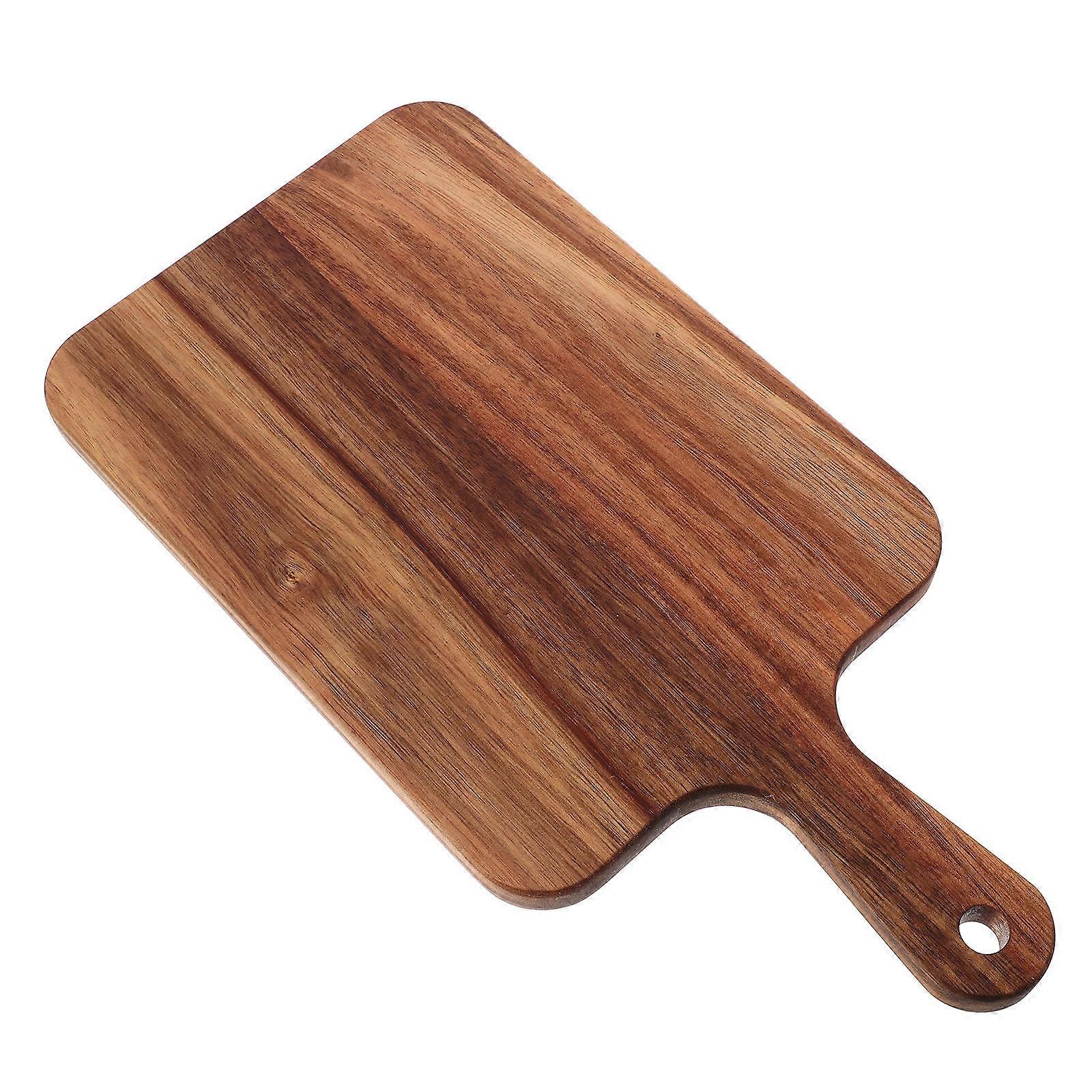 Sturdy Wooden Pizza Cutting Board with Handle – Multifunctional Charcuterie Serving Board for Kitchen Food Preparation and Serving