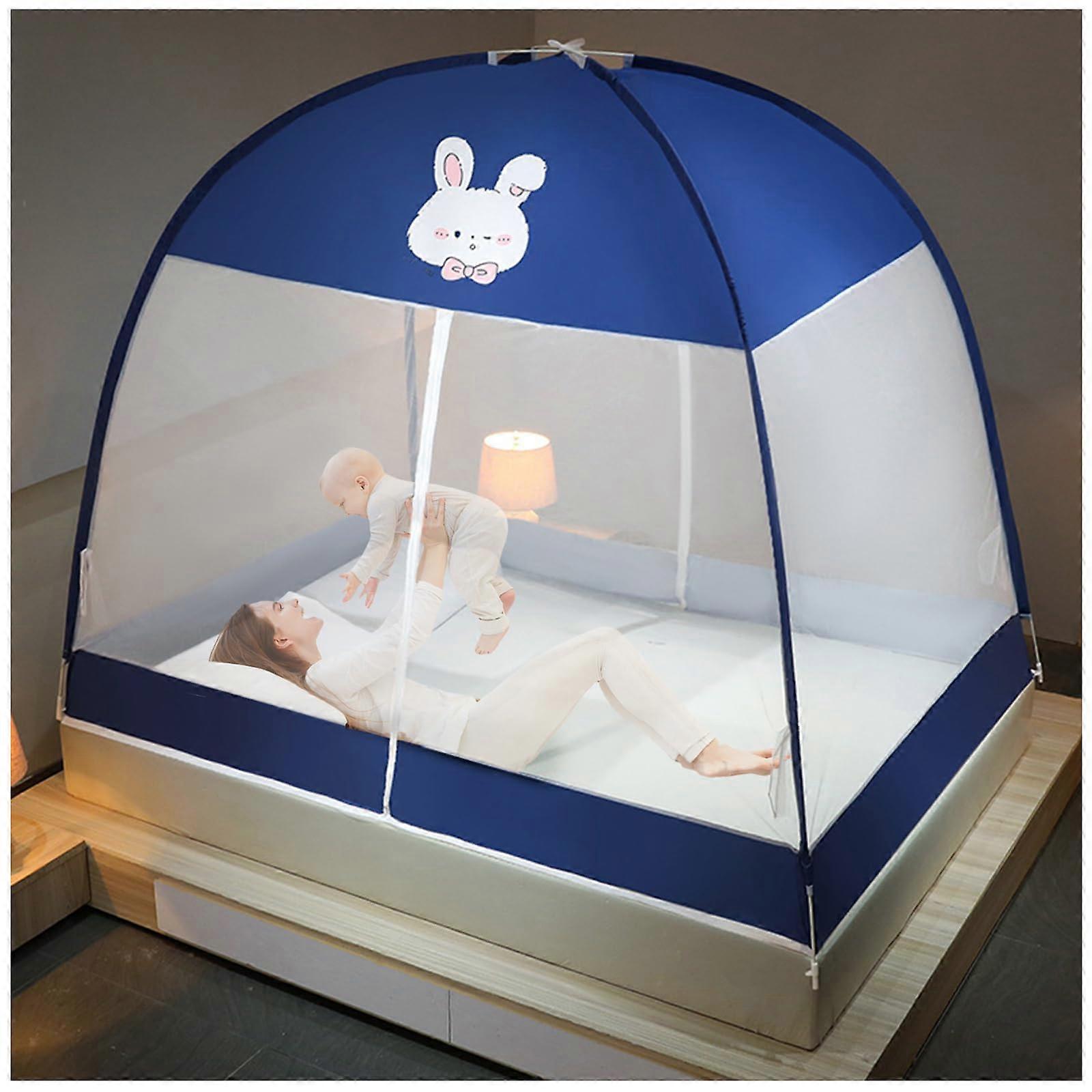 Mosquito Net Bed 180 x 200 cm, Portable Foldable Design, Double Door, Effective Bug Protection for Outdoor Use