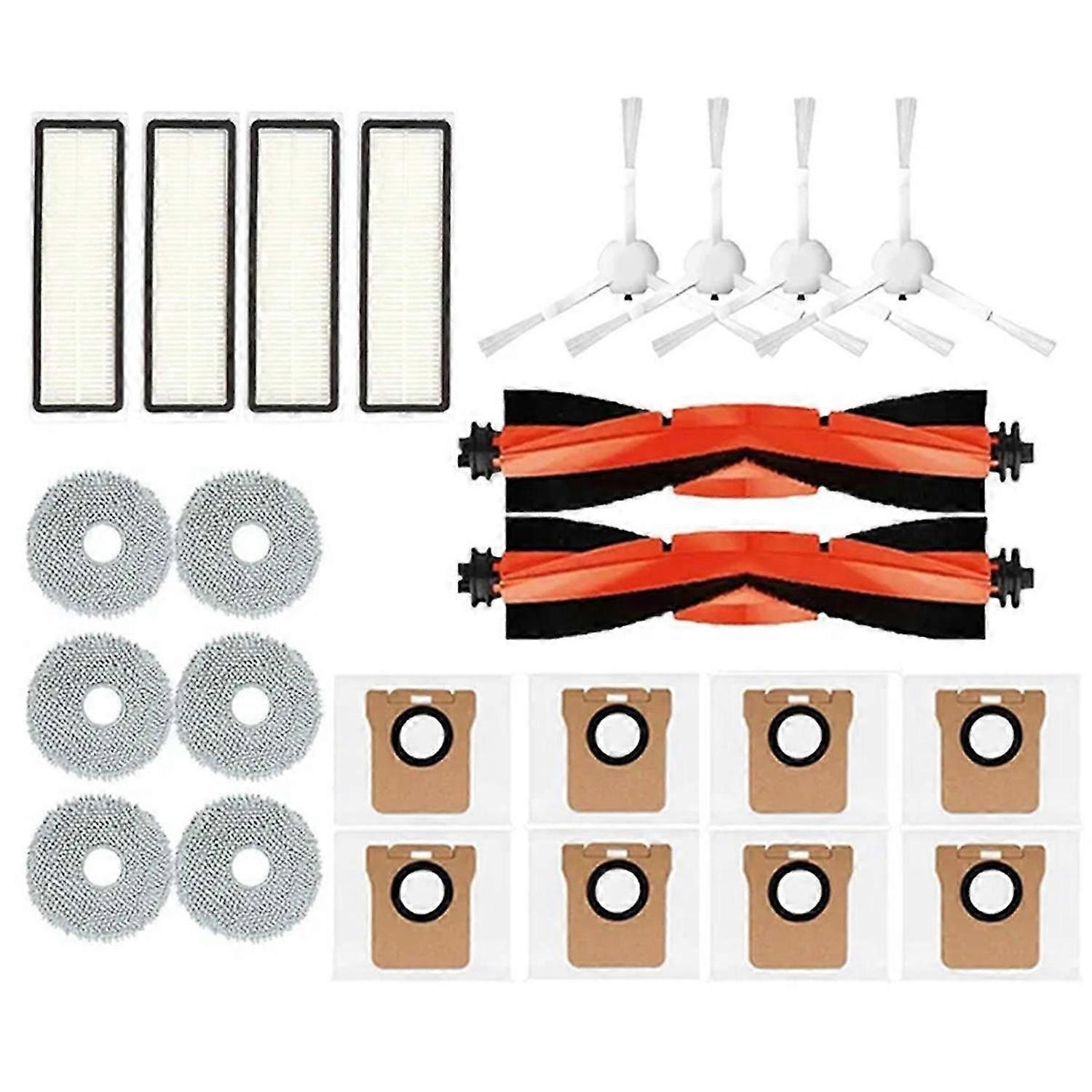 For Robot Vacuum X20+ / X20 Plus Accessories Main Side Brush Hepa Filter Mop Cloth Dust Bags Replace