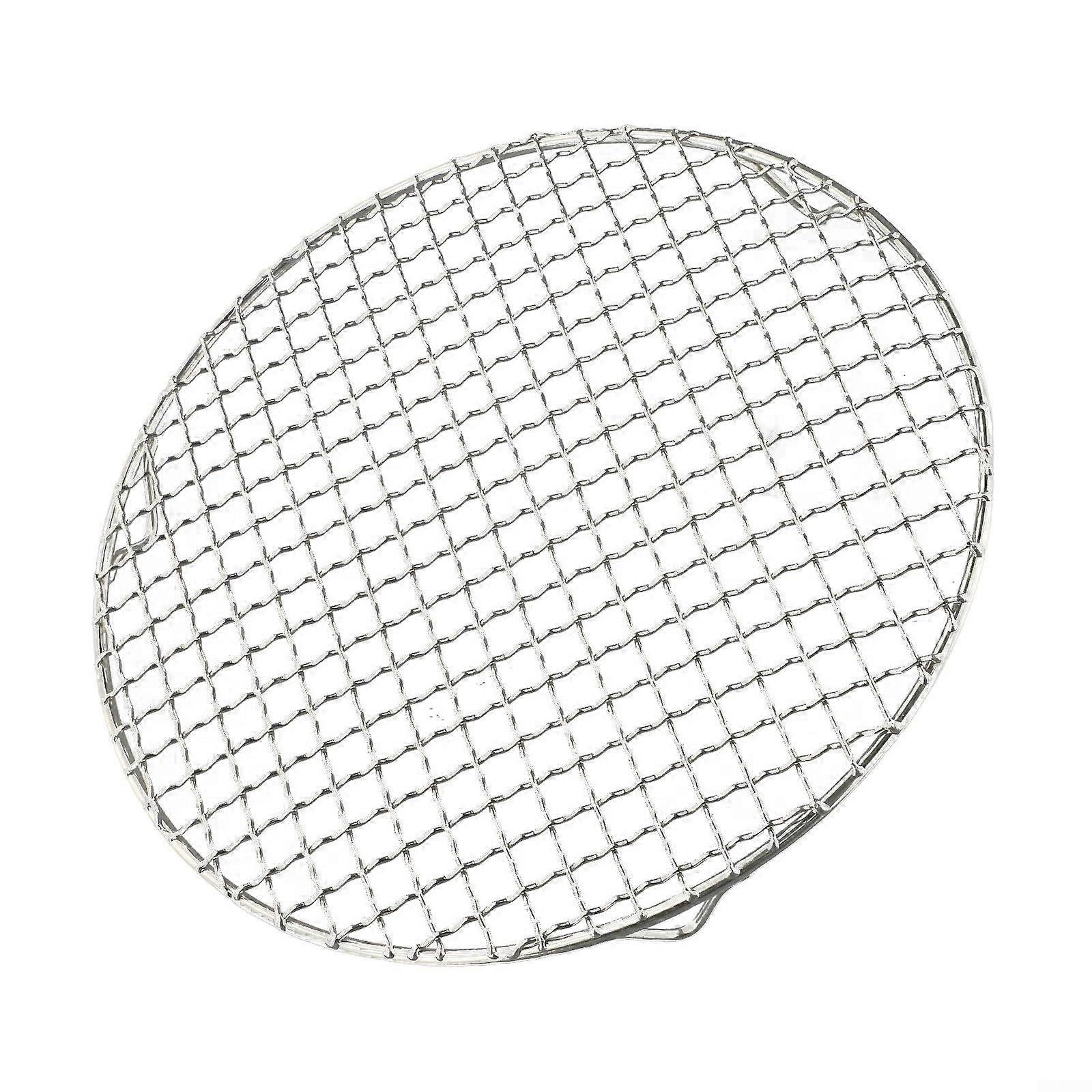 Stainless Steel Round Cooking Grate Cross Wire Grill Net with Legs for Cooking, Baking, Steaming and Grilling (D27cm)