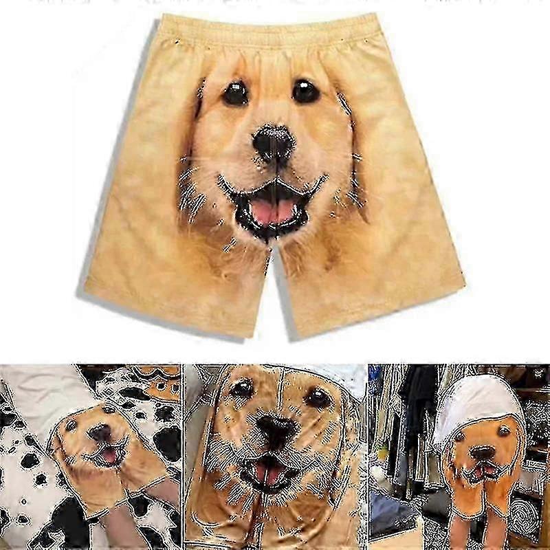 Söta hundpyjamasshorts för män, mäns lounge nattkläder bottnar