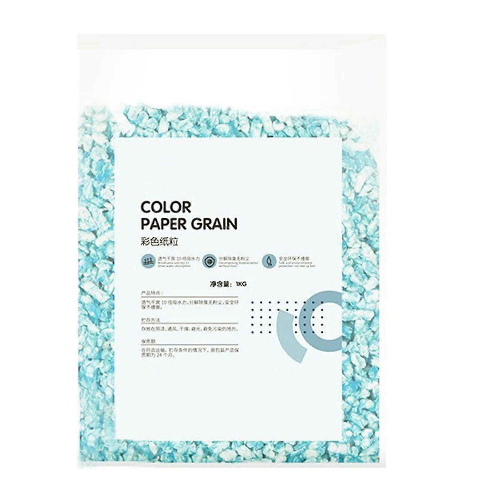 Hamster Paper Bedding Absorbent Deodorant Colorful Small Animal Paper Grain for Hamster Small Animal Macca Blue