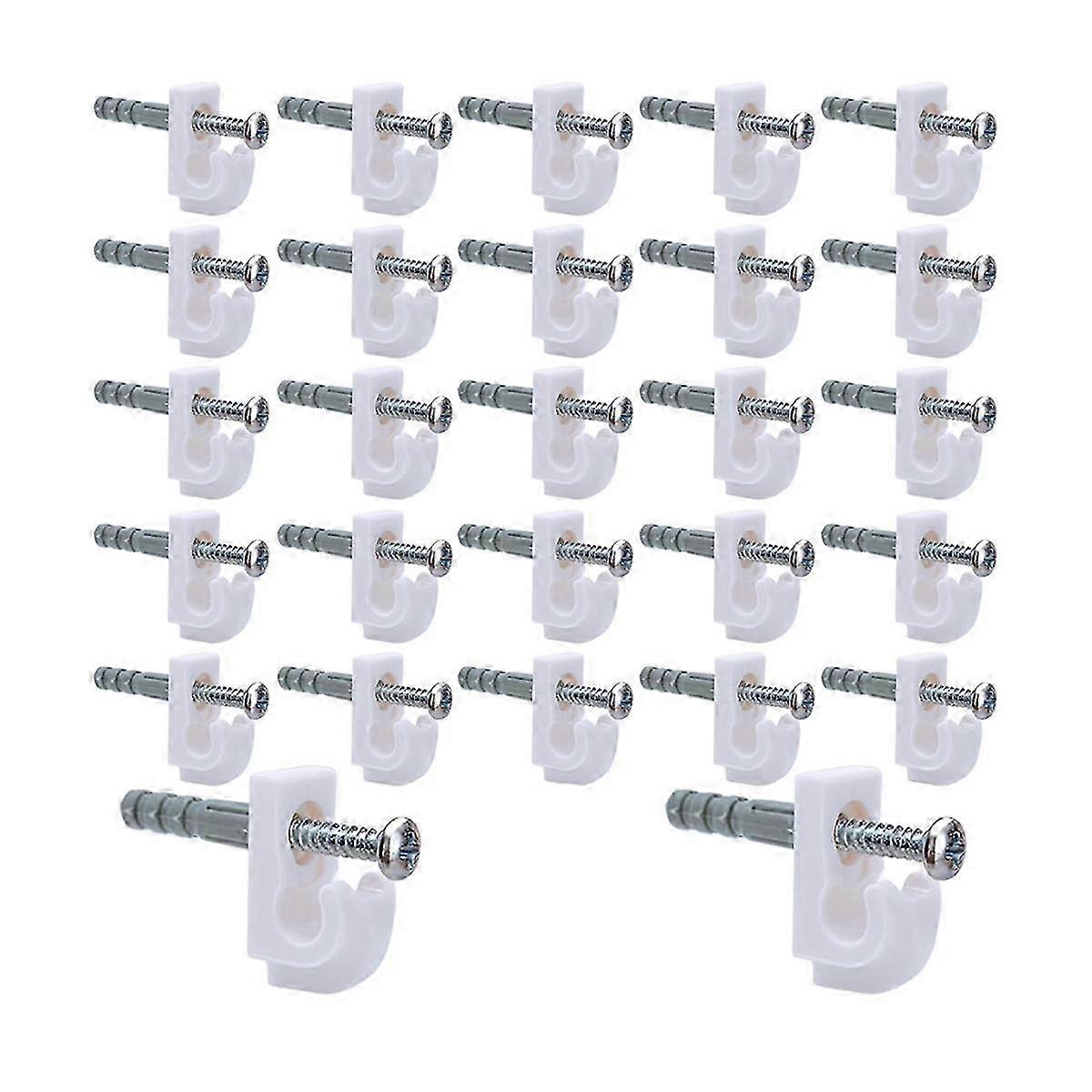 Down Wall Clips- 30 Sets Wire Shelf Brackets Loop Clips-Closet SZRG A-D