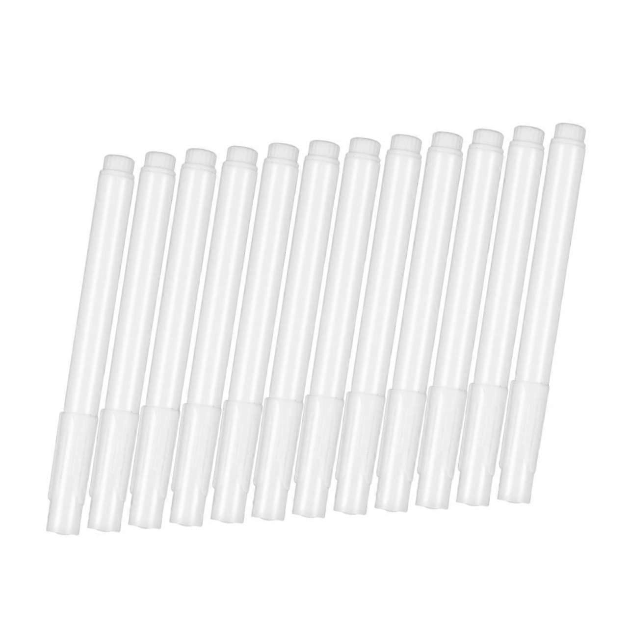 12 Pack Erasable Chalk Liquid Markers White with Smooth Grip for School and Office Use, Portable Writing Tools