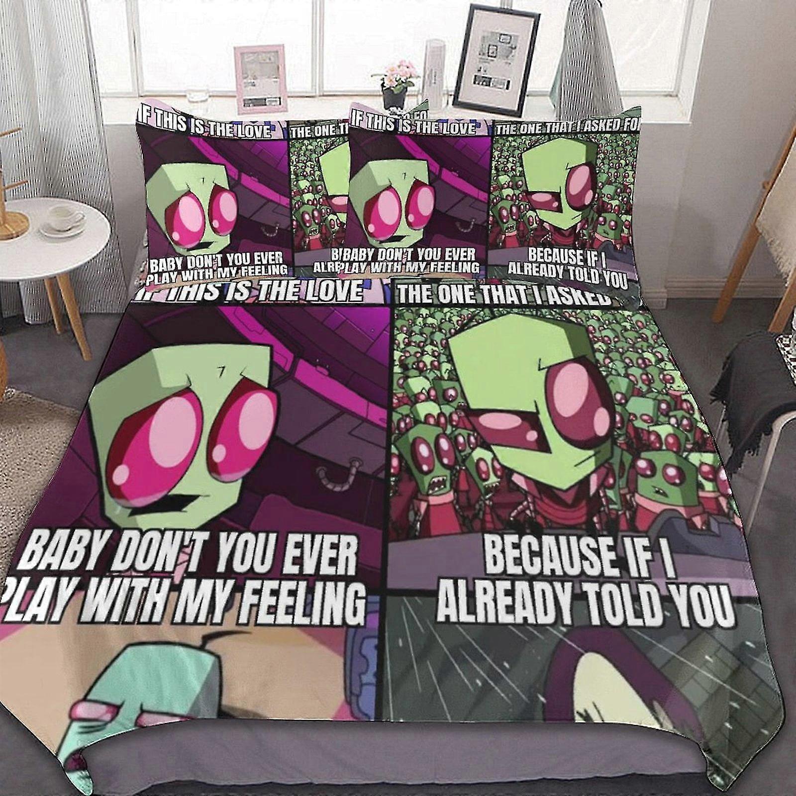 Conjuntos de cama confortáveis de 3 peças com capa de edredom e fronhas para presentes de quarto